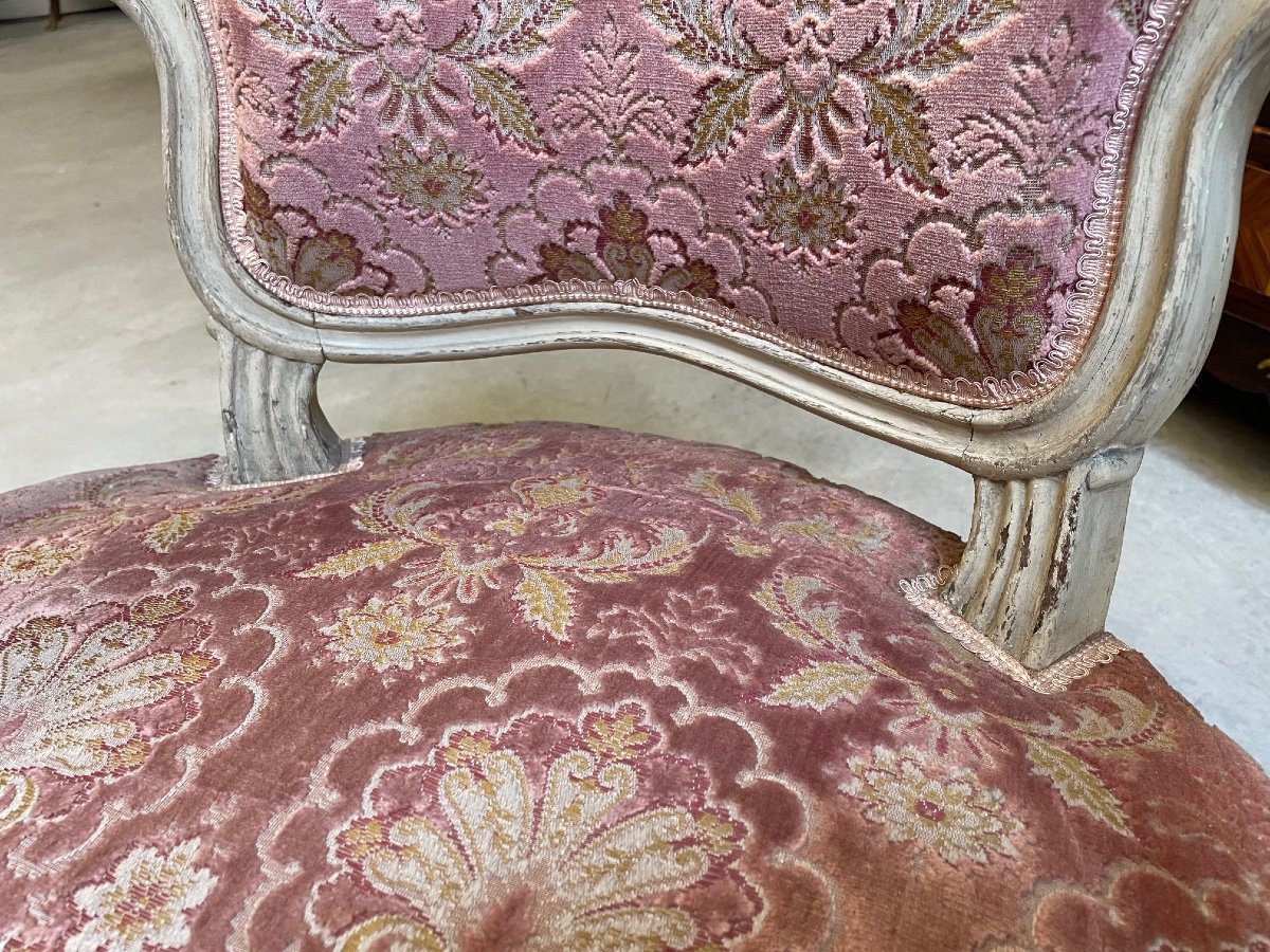 Louis XV Period Painted Armchair-photo-8