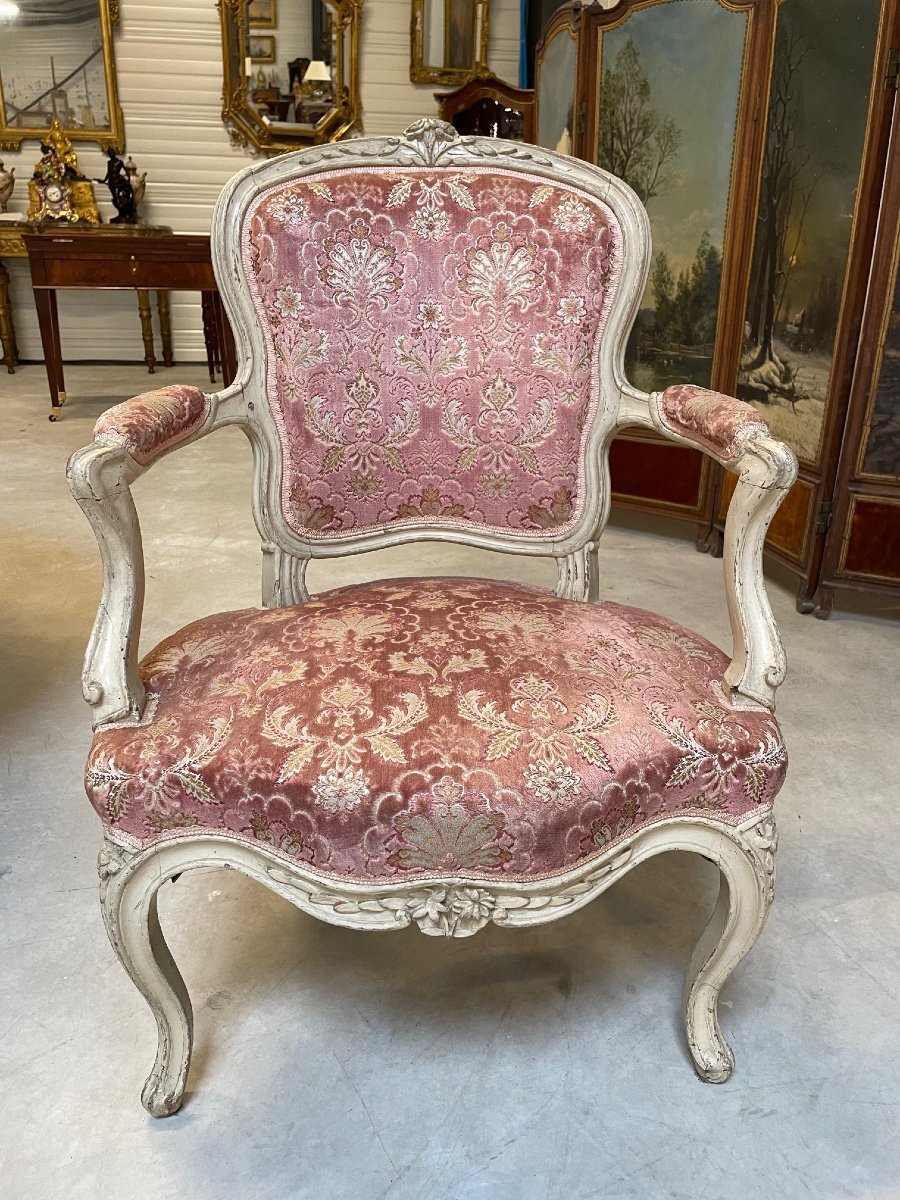 Louis XV Period Painted Armchair