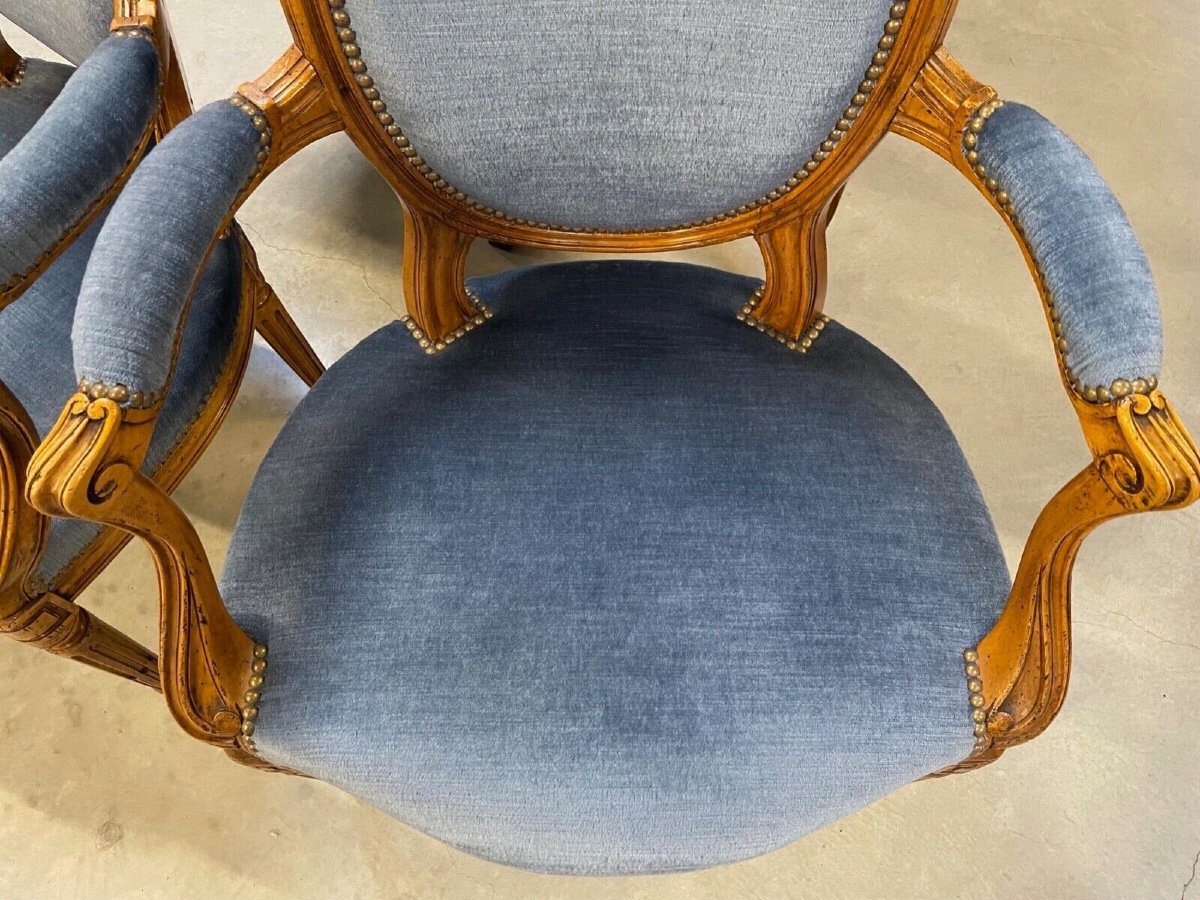 André Mailfert : paire de fauteuils style Louis XVI-photo-3