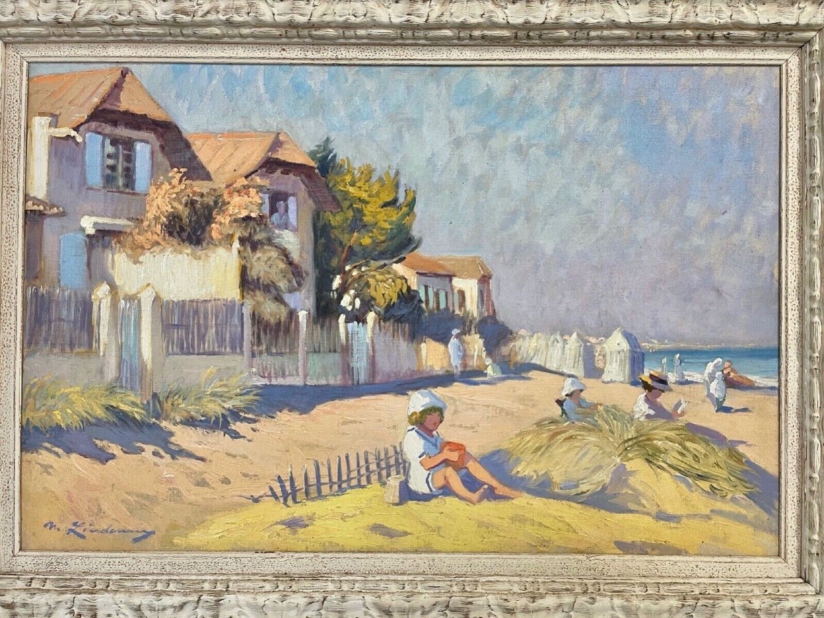 Martin Lindenau - Bord de plage à l'océan-photo-2