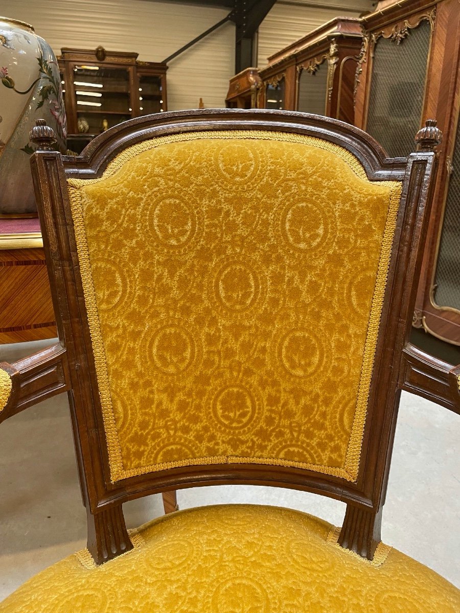 Paire de fauteuils époque Louis XVI-photo-2