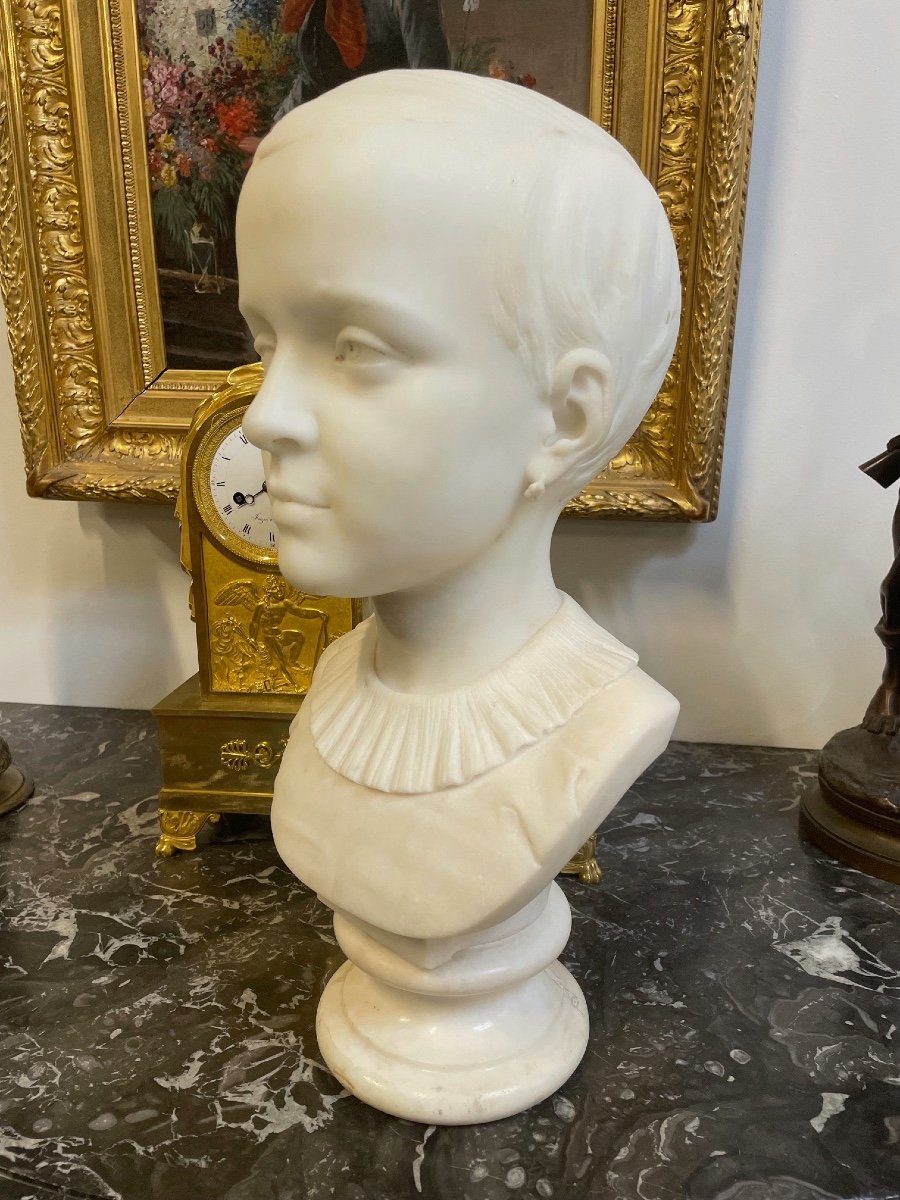 Mathurin Moreau - Bust Of A Young Girl-photo-1