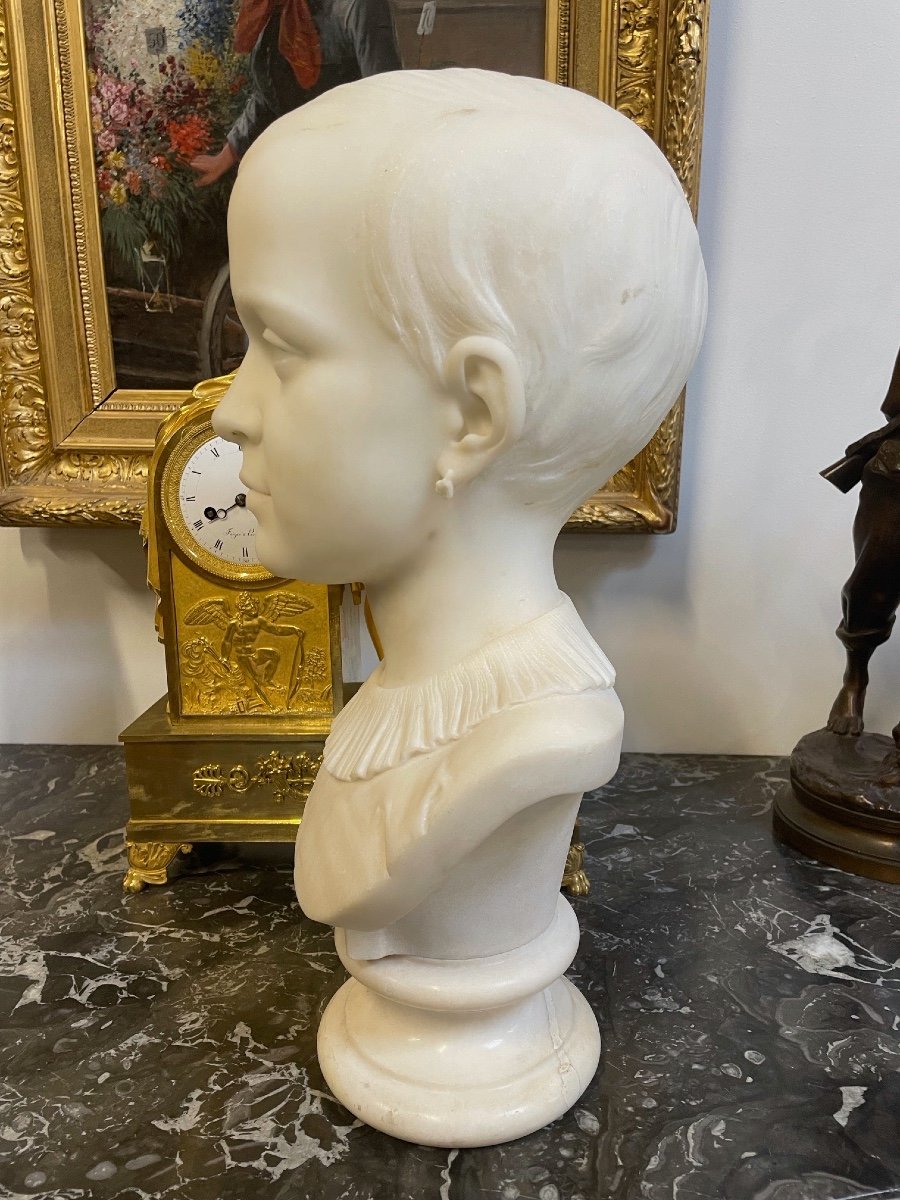 Mathurin Moreau - Bust Of A Young Girl-photo-2