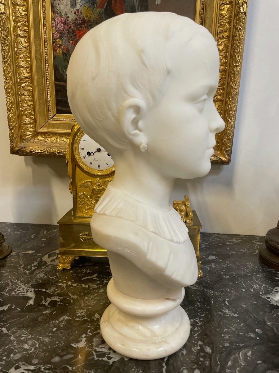 Mathurin Moreau - Bust Of A Young Girl-photo-4