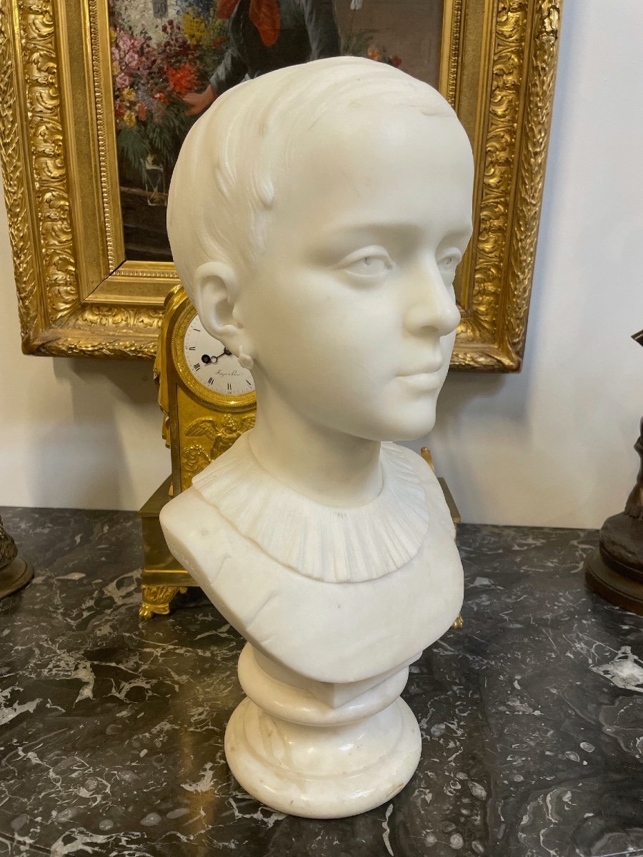 Mathurin Moreau - Bust Of A Young Girl-photo-5