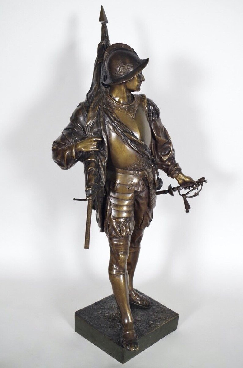 Emile-Louis Picault - bronze - Le porte-étendard-photo-2