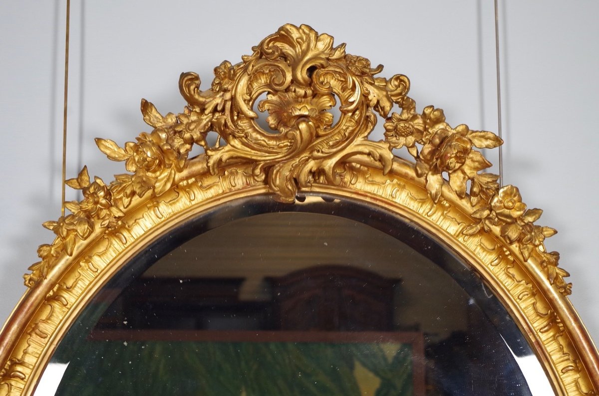 Miroir doré Napoléon III-photo-2