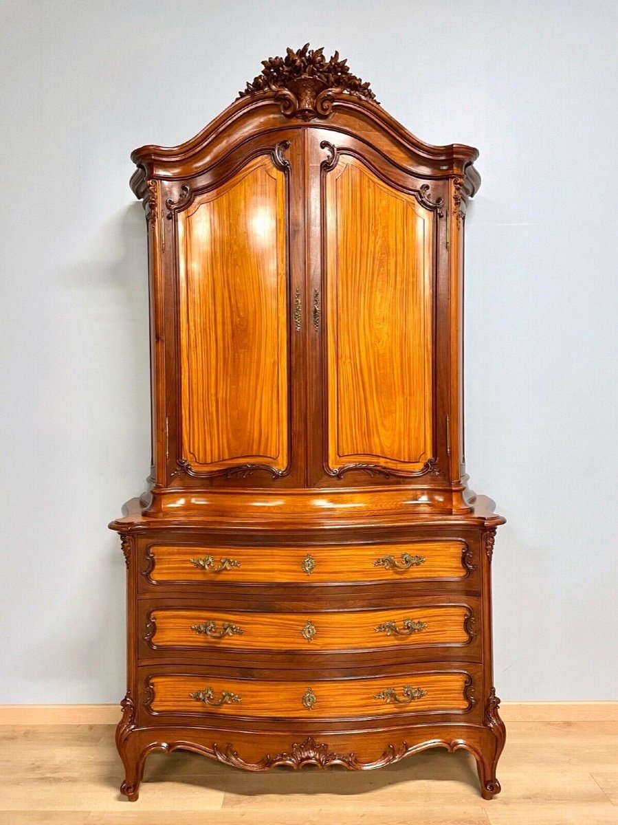 Louis XV Style Sideboard Chest Of Drawers-photo-3