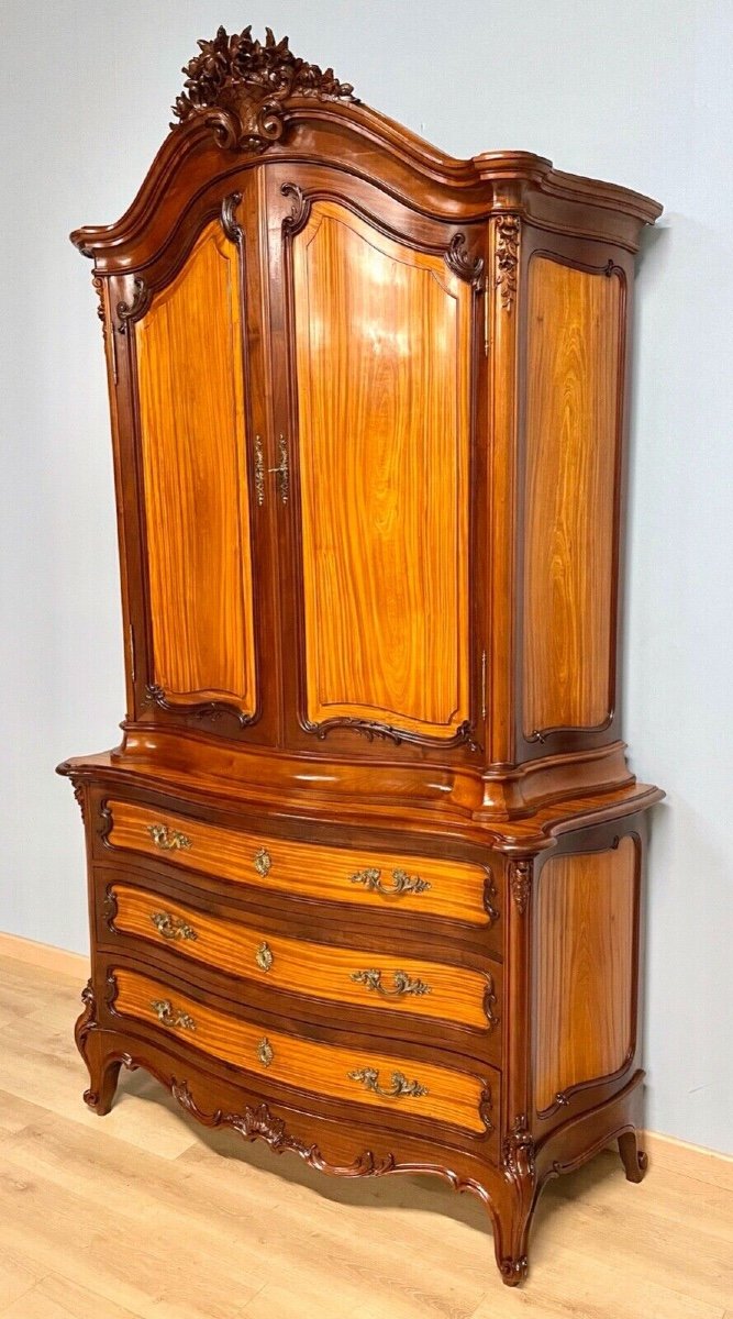 Louis XV Style Sideboard Chest Of Drawers-photo-2