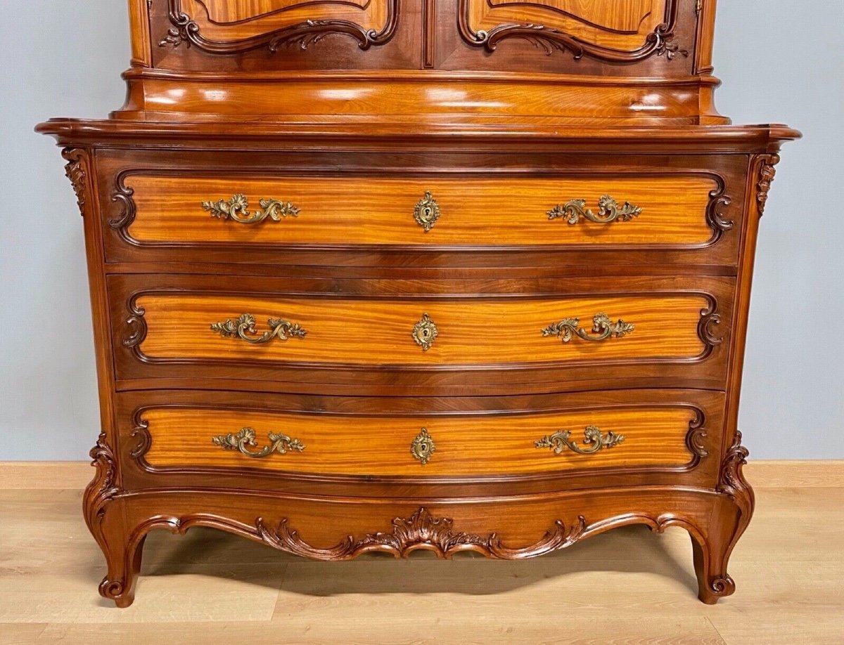 Louis XV Style Sideboard Chest Of Drawers-photo-4