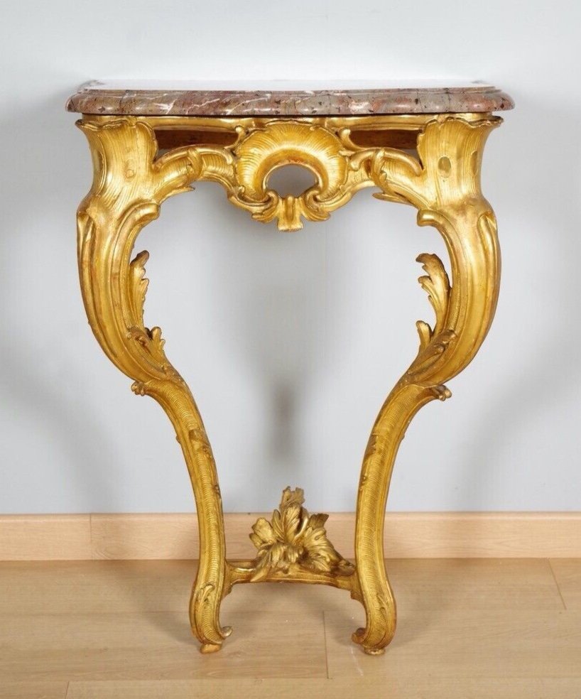 Console dorée époque Louis XV