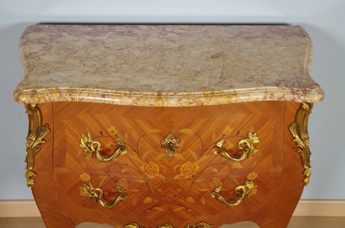 Louis XV Style Chest Of Drawers-photo-2