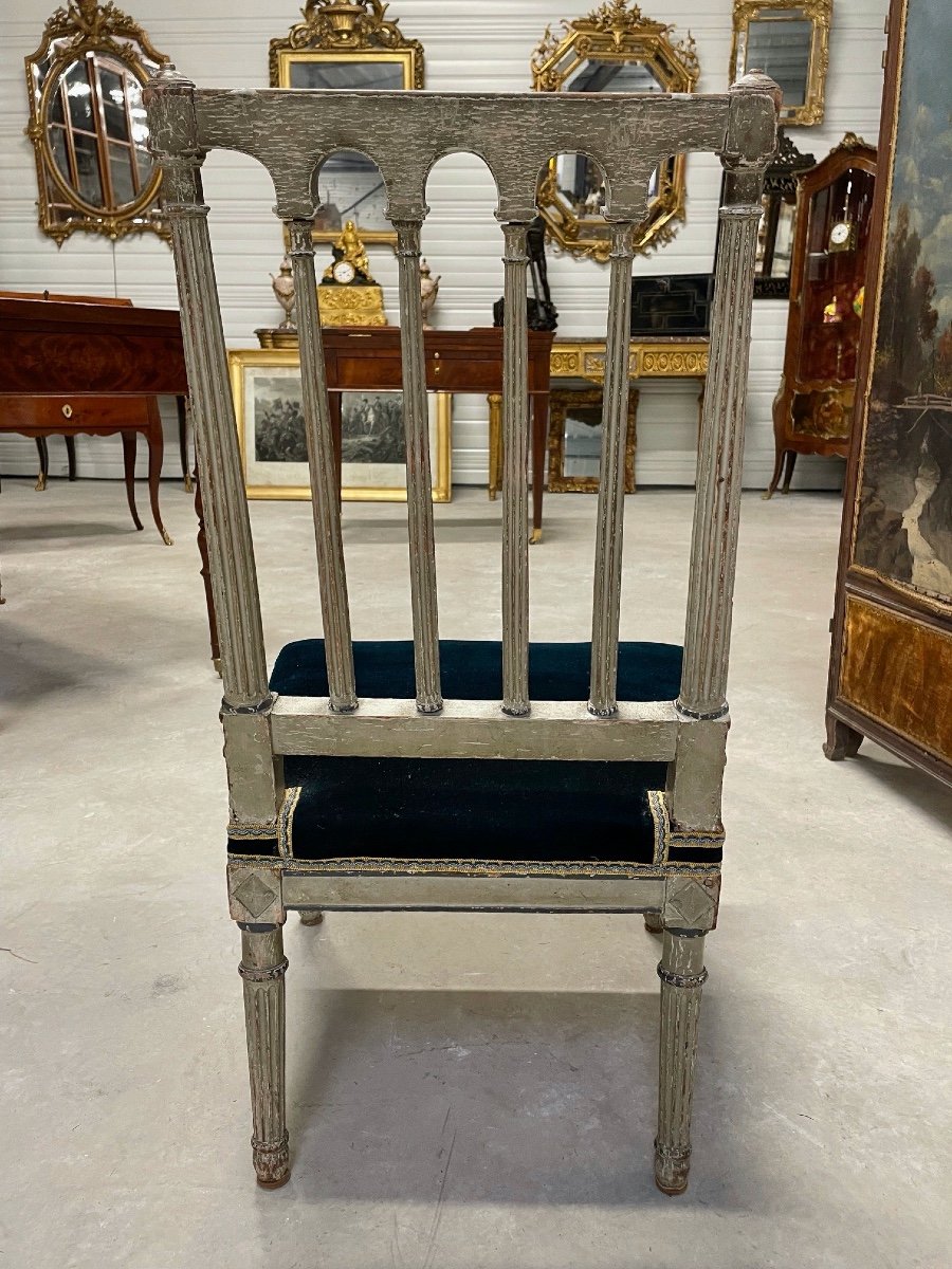 Louis XVI Period Painted Low Chair-photo-5