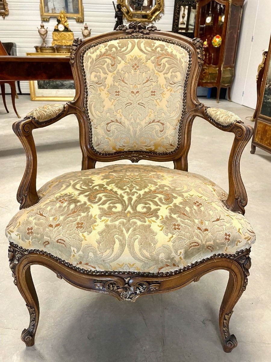 Paire de fauteuils style Louis XV-photo-2