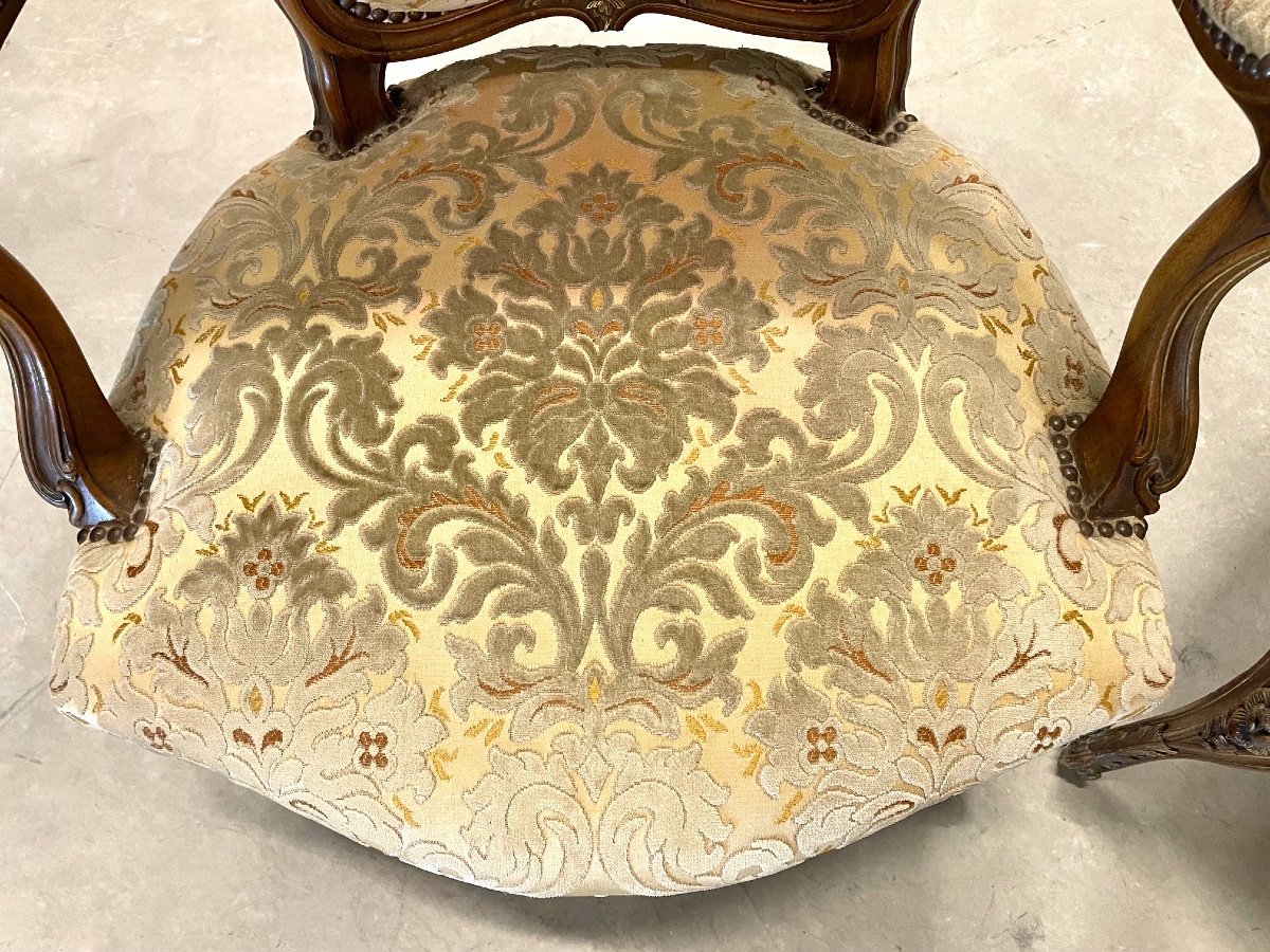 Paire de fauteuils style Louis XV-photo-2