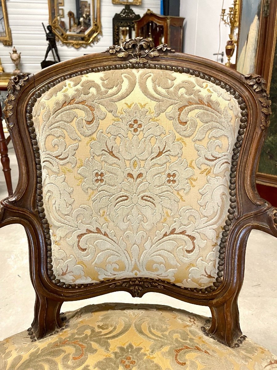 Paire de fauteuils style Louis XV-photo-4