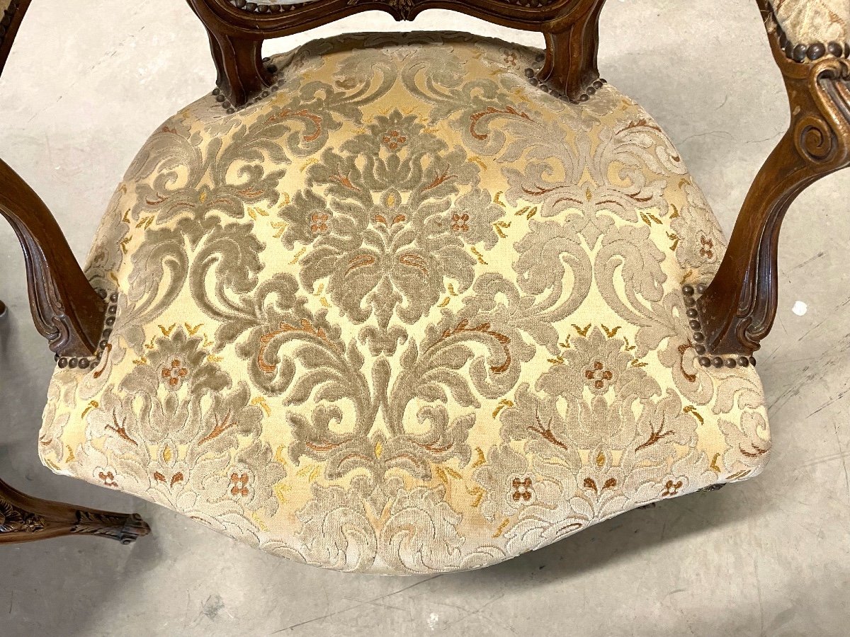 Paire de fauteuils style Louis XV-photo-5