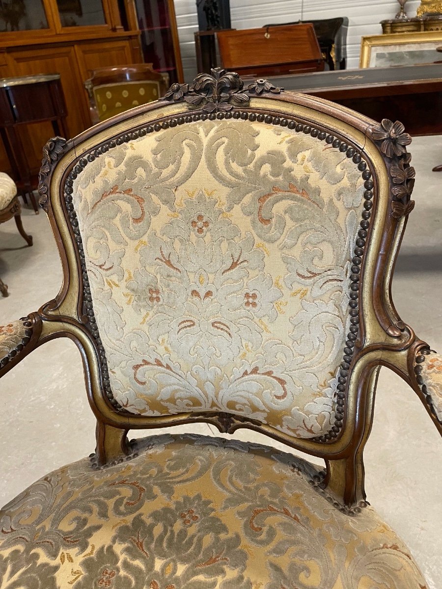 Paire de fauteuils style Louis XV-photo-2