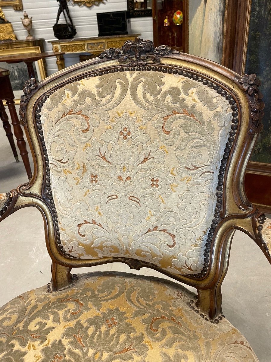 Paire de fauteuils style Louis XV-photo-1