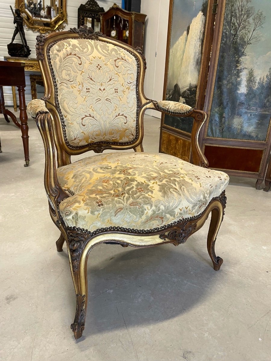 Paire de fauteuils style Louis XV-photo-7