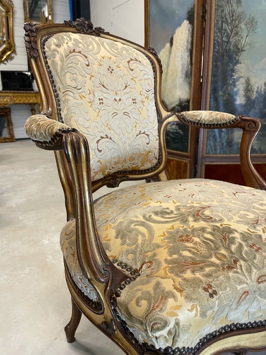 Paire de fauteuils style Louis XV-photo-8