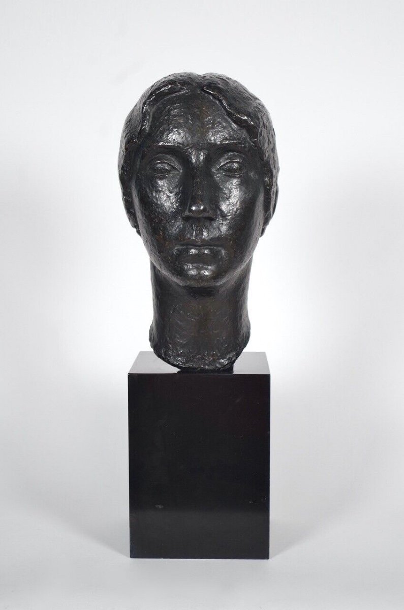 Marcel Gimond - Bronze - Bust Of A Woman-photo-2