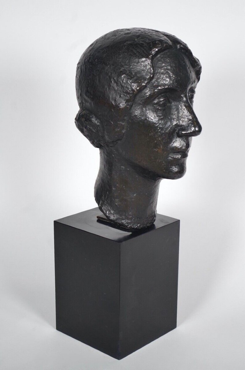 Marcel Gimond - Bronze - Bust Of A Woman-photo-4