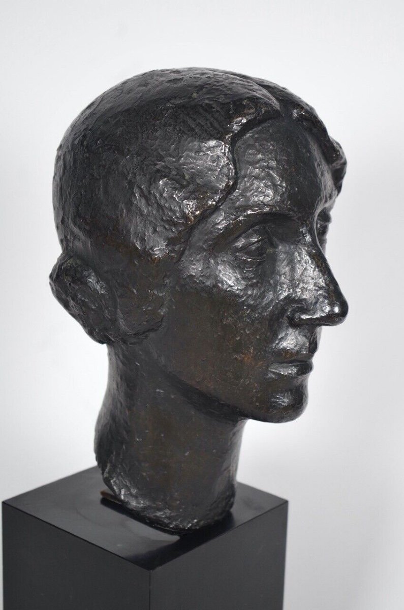 Marcel Gimond - Bronze - Bust Of A Woman-photo-1