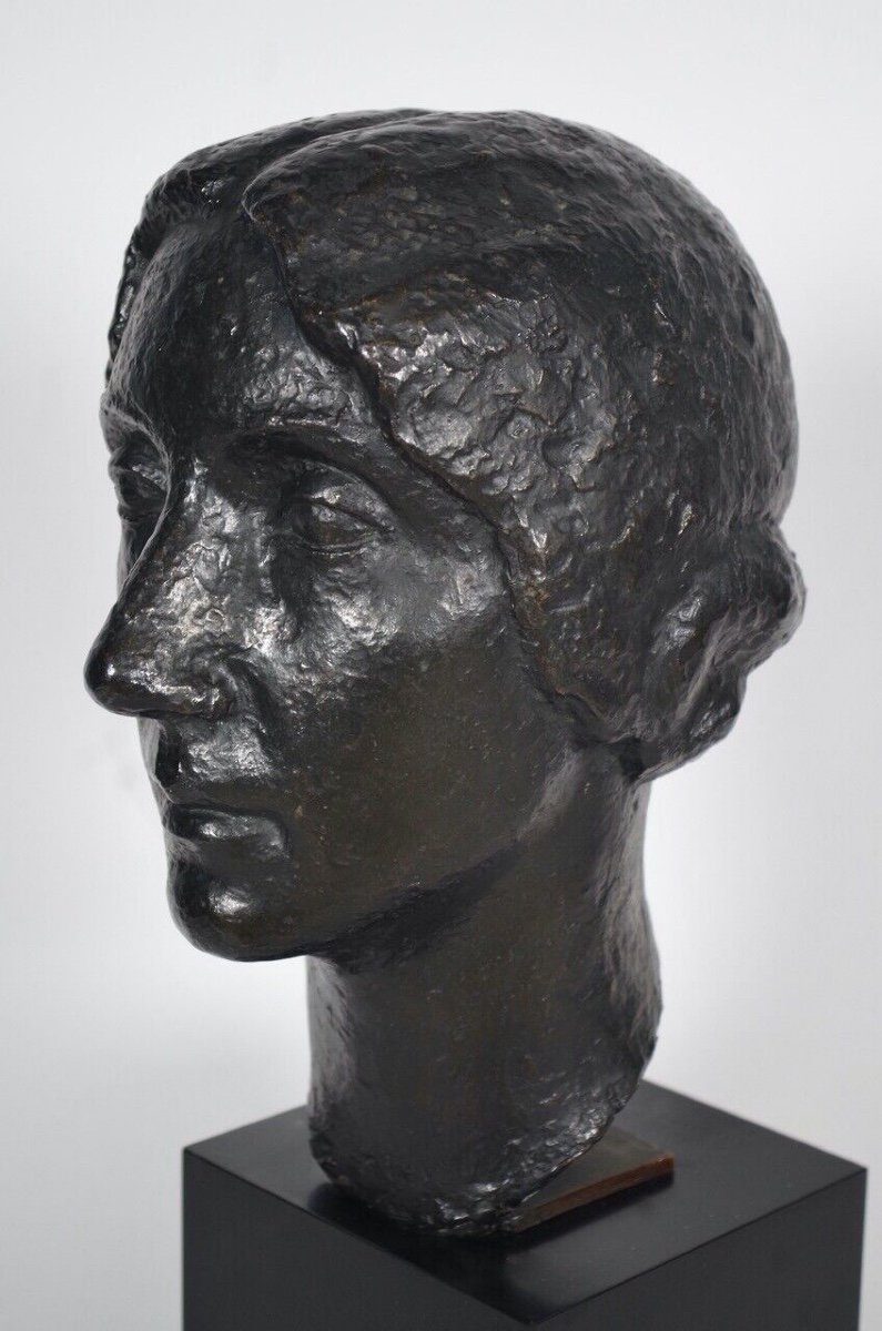 Marcel Gimond - Bronze - Bust Of A Woman-photo-8