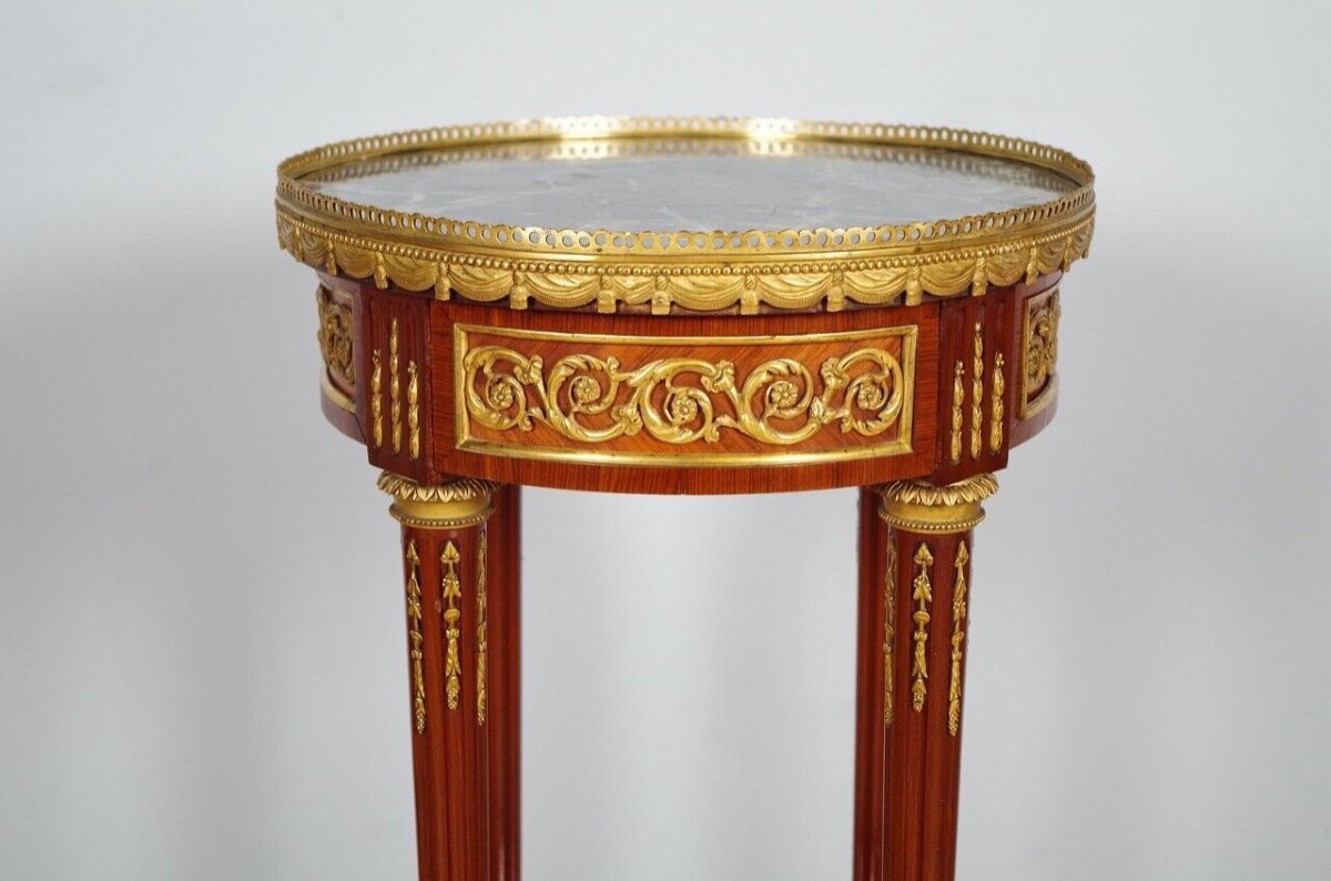 Louis XVI Style Pedestal Table-photo-2