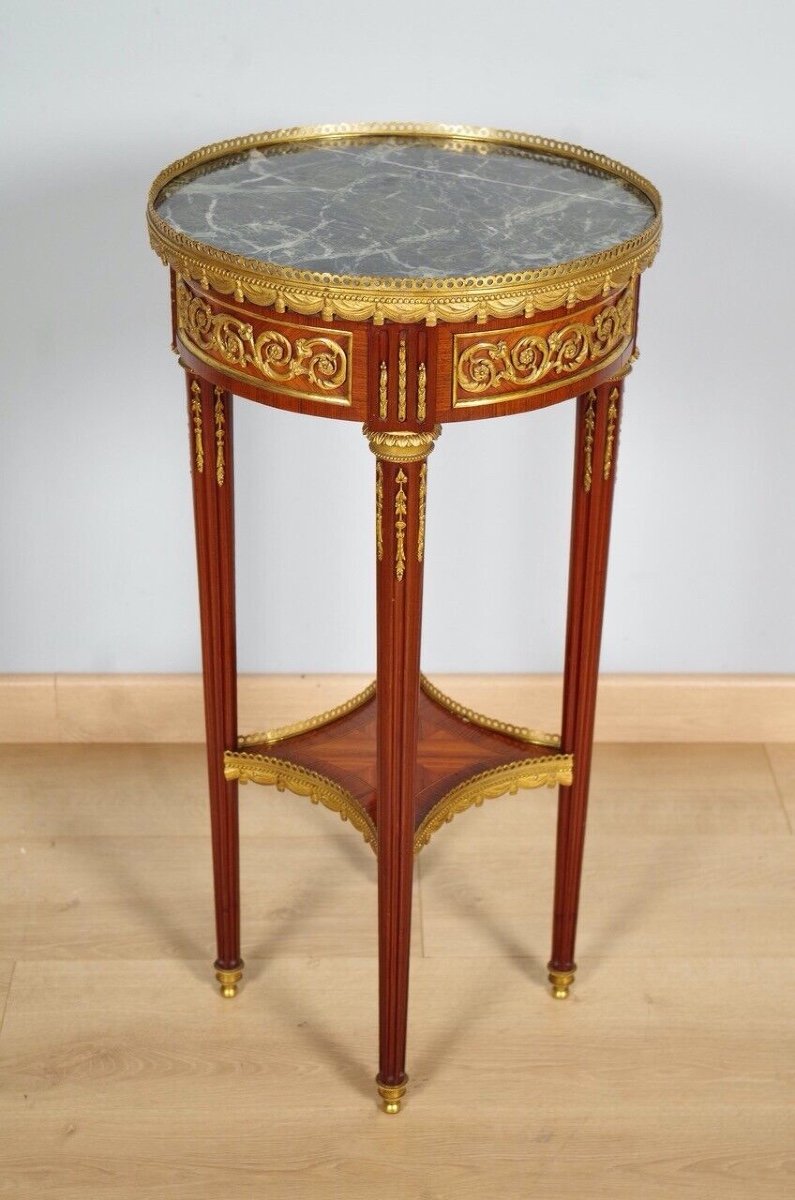 Louis XVI Style Pedestal Table-photo-1