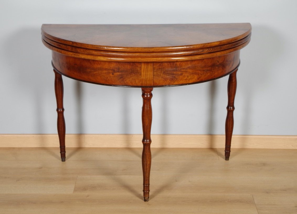 Restoration Period Half-moon Console Table