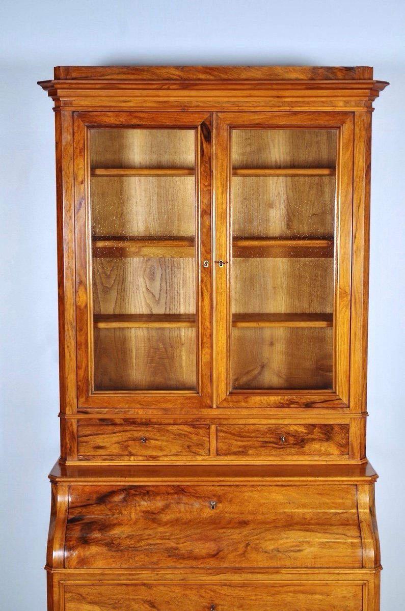 Louis-philippe Chest Of Drawers Desk Bookcase-photo-2