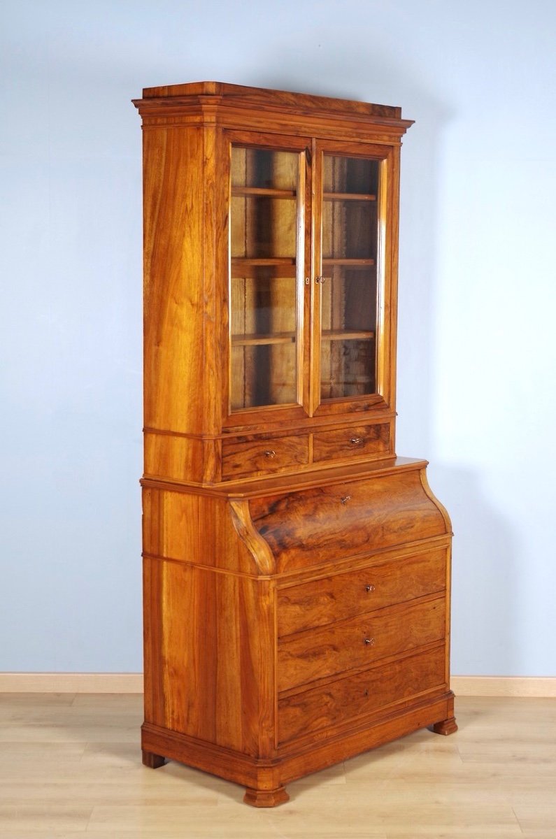 Louis-philippe Chest Of Drawers Desk Bookcase-photo-6