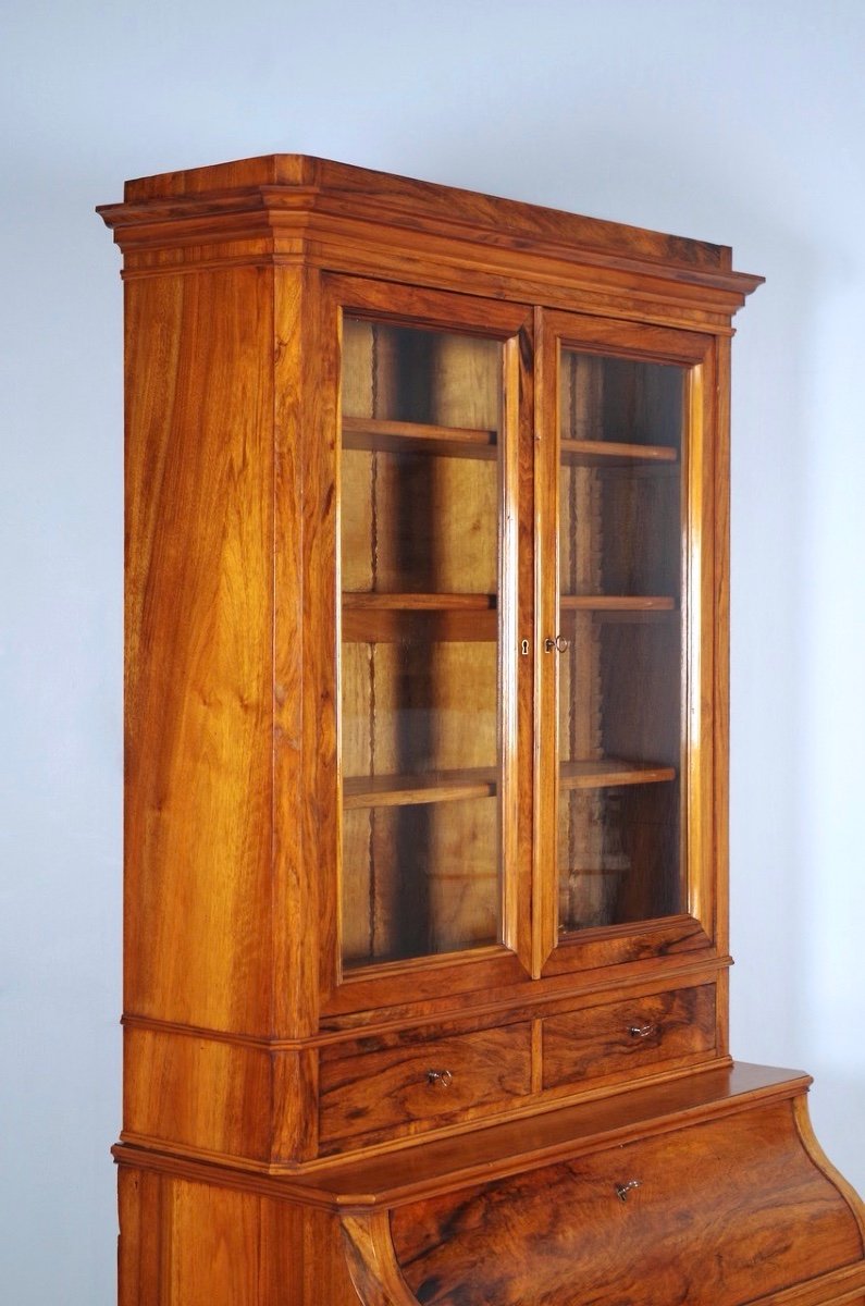 Louis-philippe Chest Of Drawers Desk Bookcase-photo-7