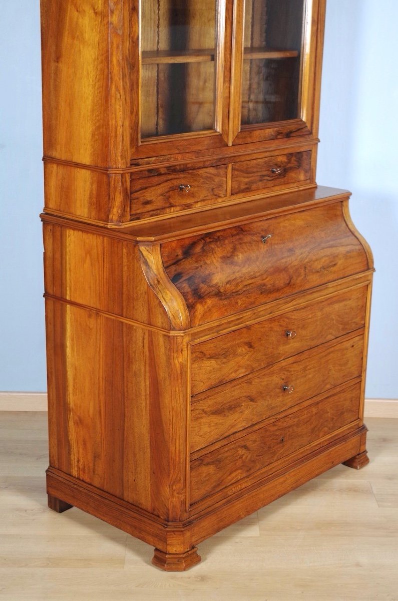 Louis-philippe Chest Of Drawers Desk Bookcase-photo-8