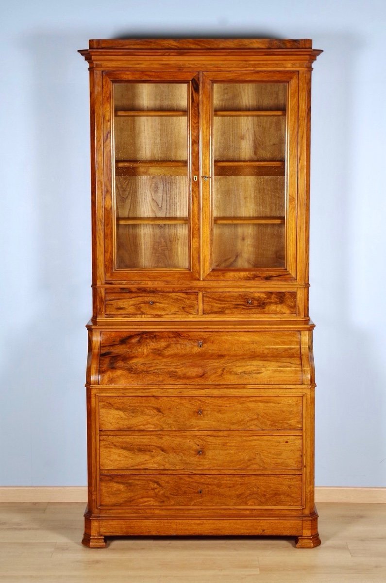 Louis-philippe Chest Of Drawers Desk Bookcase