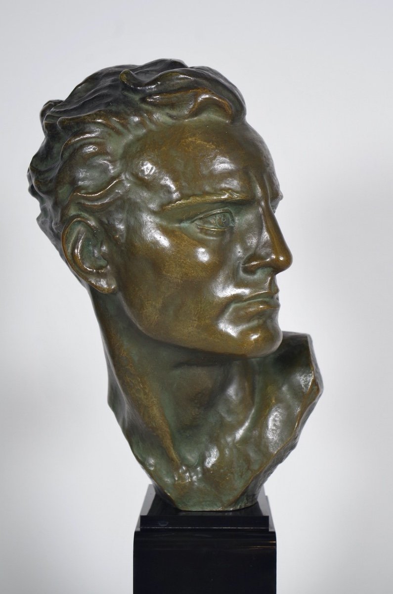 Ugo Cipriani - bronze Art-D&eacute;co - Mermoz-photo-2