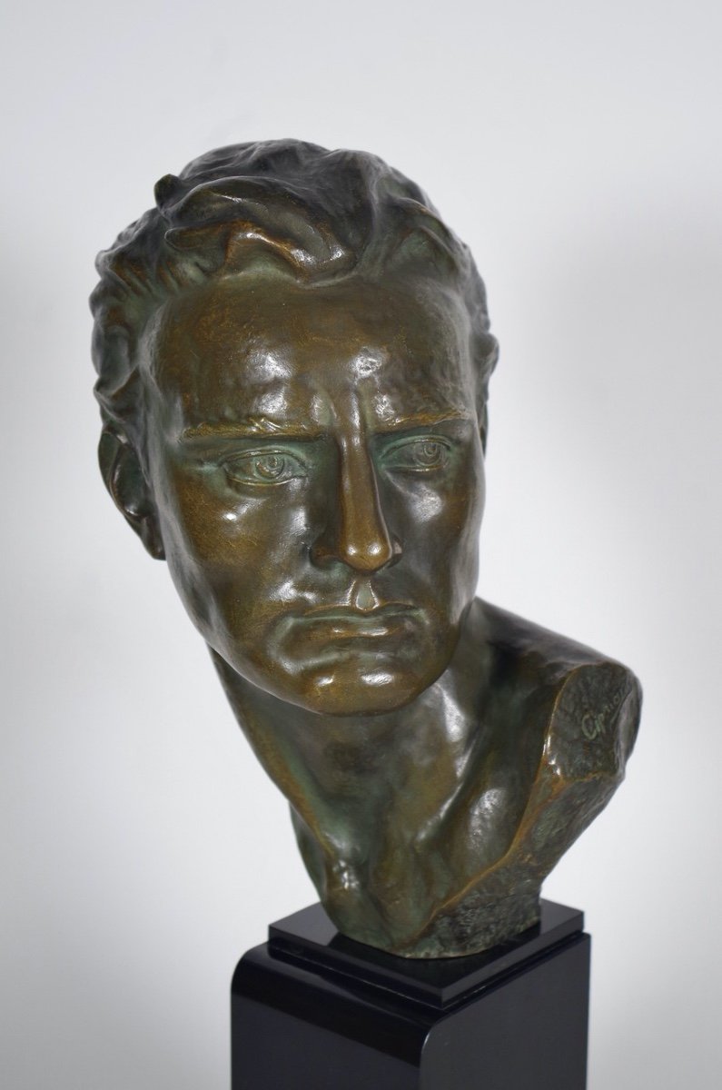 Ugo Cipriani - bronze Art-D&eacute;co - Mermoz-photo-4