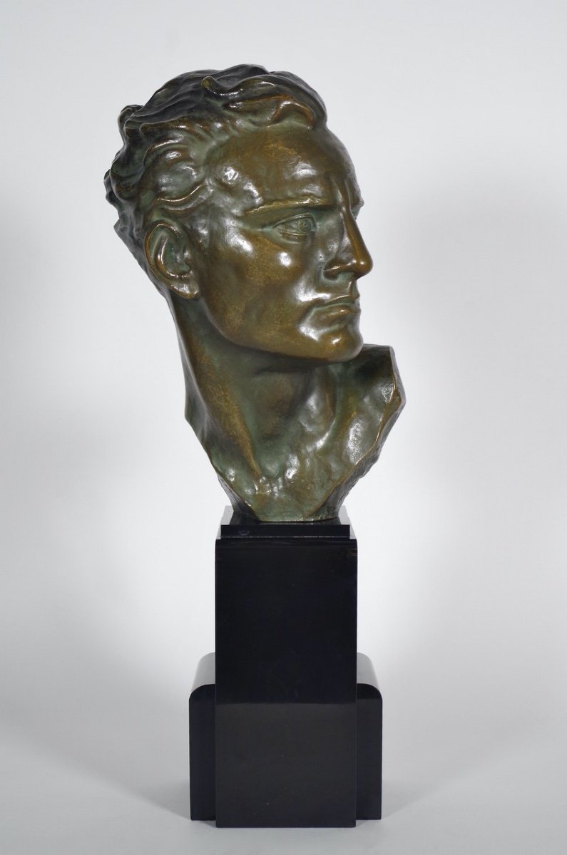 Ugo Cipriani - Art Deco Bronze - Mermoz