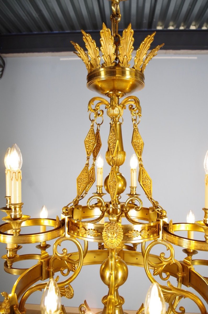 Maison Lucien Gau - Empire Style Chandelier-photo-3