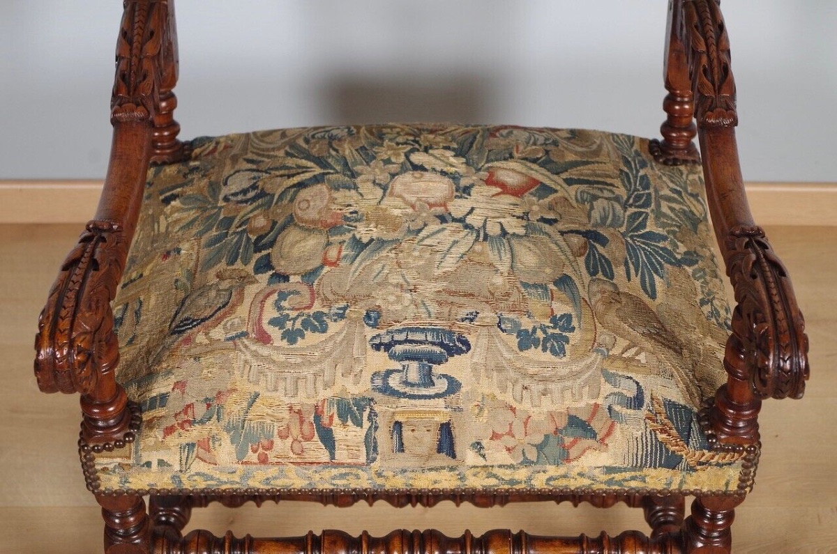 Louis XIII Period Arm Chair-photo-3