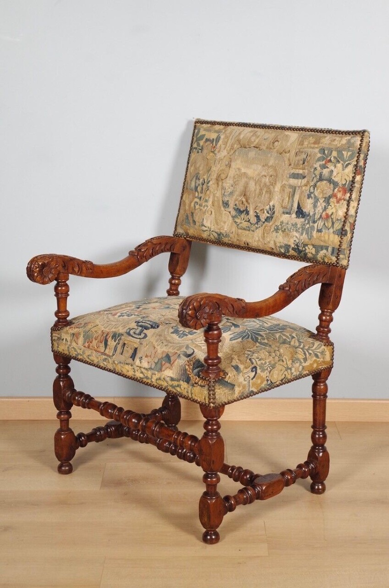 Louis XIII Period Arm Chair-photo-1