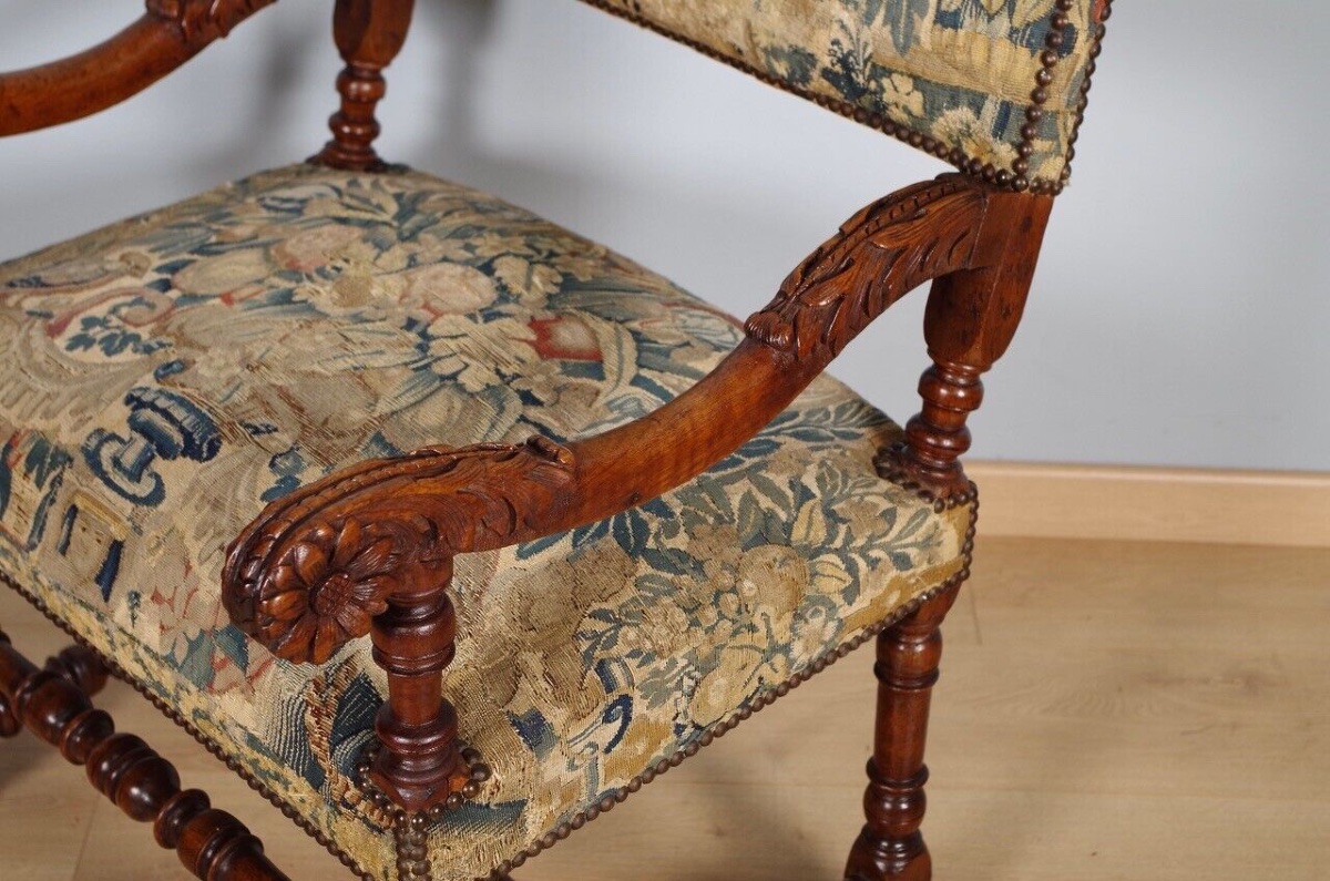 Louis XIII Period Arm Chair-photo-3