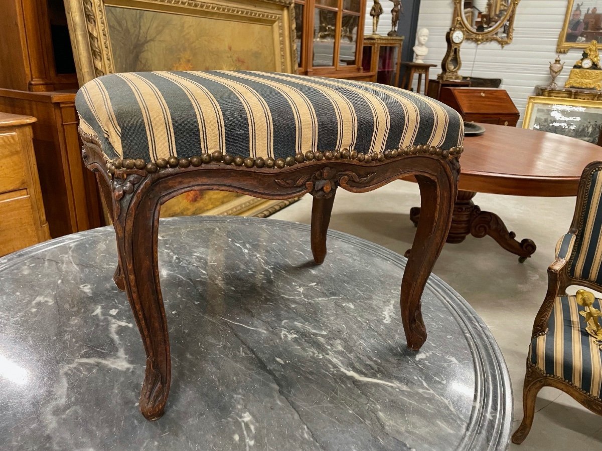 Fauteuil et repose-pieds époque Louis XV -photo-6