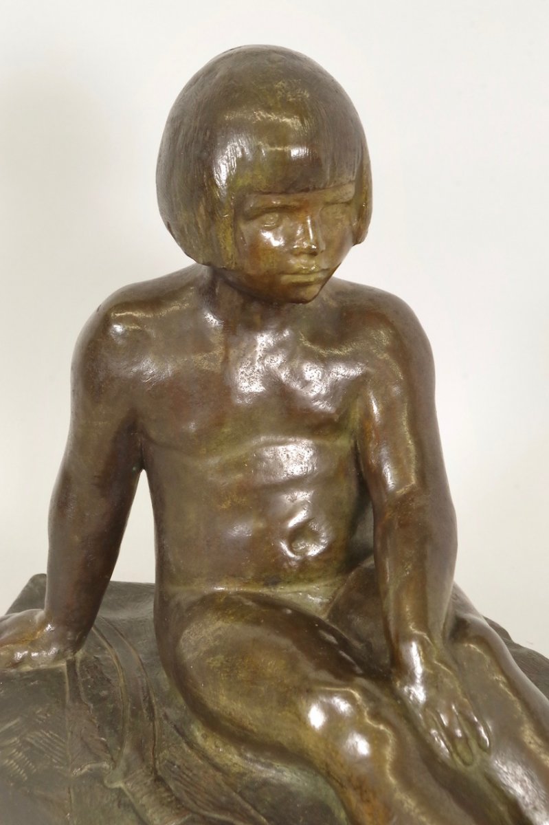 Bronze Diane Enfant Par E.Forestier -photo-5