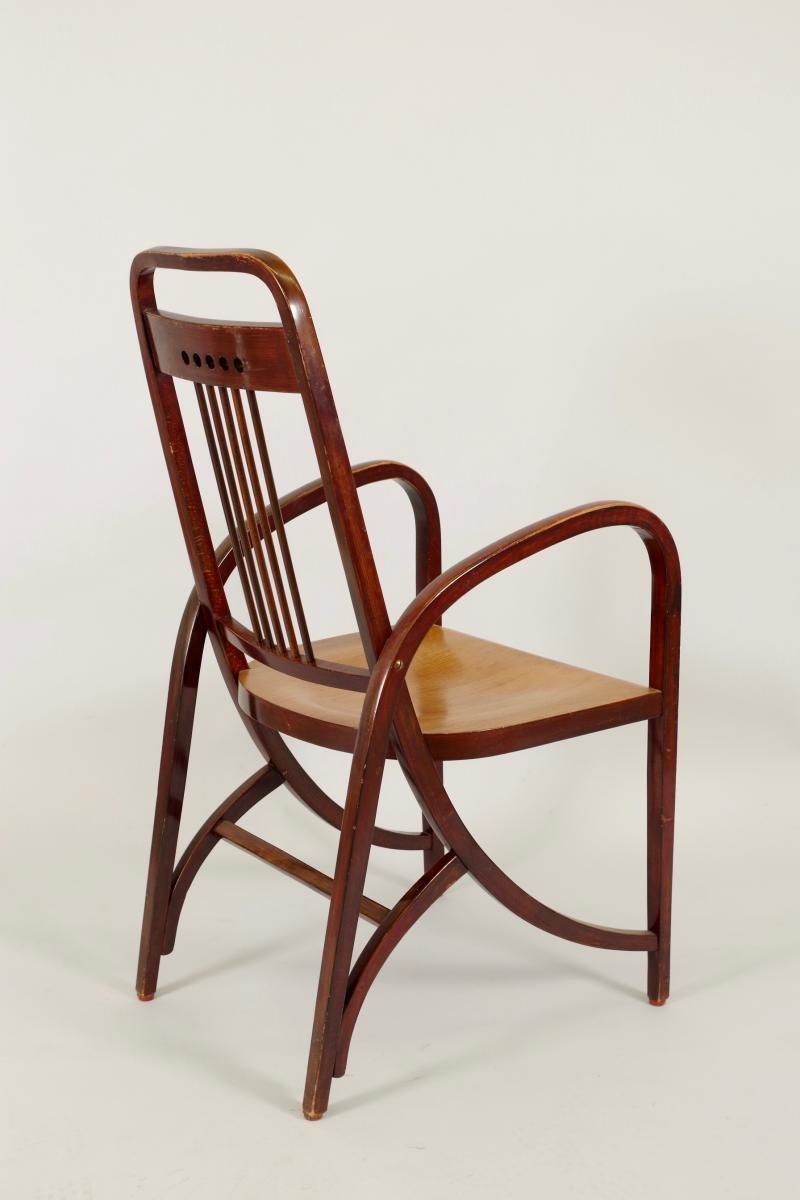 Josef HOFFMANN (1878 - 1957) pour THONET : Paire de fauteuils -photo-5