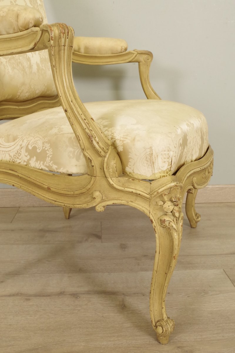 Trois fauteuils à chassis style Louis XV-photo-6