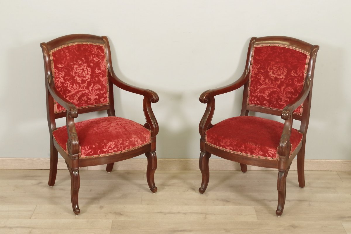 Suite Of Four Restoration Period Armchairs-photo-2