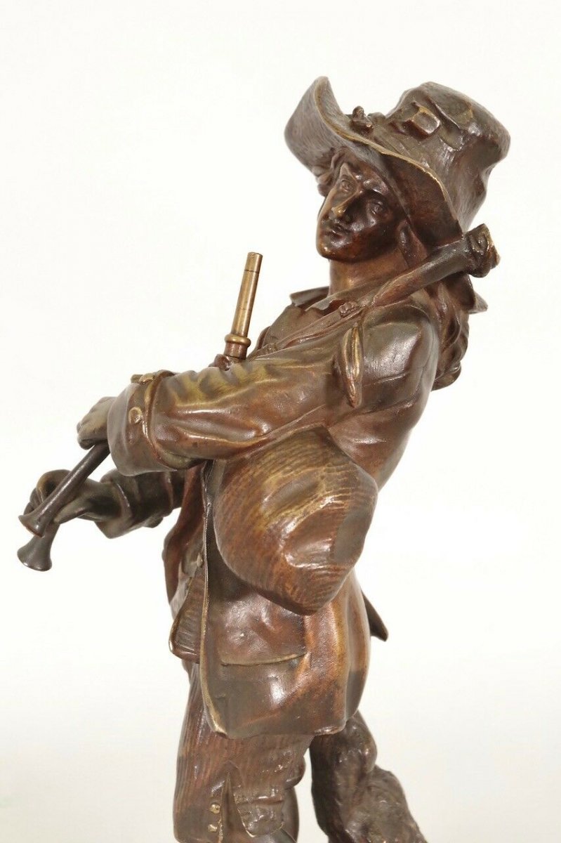 Bronze de J.Callot : Le Joueur De Cornemuse-photo-2